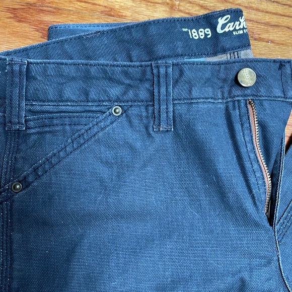 Grey Carhartt Double Knee Work Pants - Picture 2 of 5